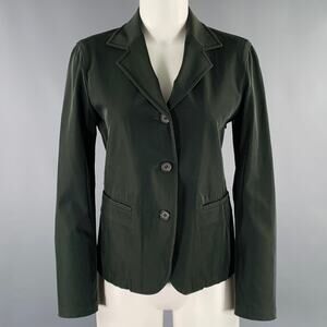 ISSEY MIYAKE Size S Green Single Breasted Blazer